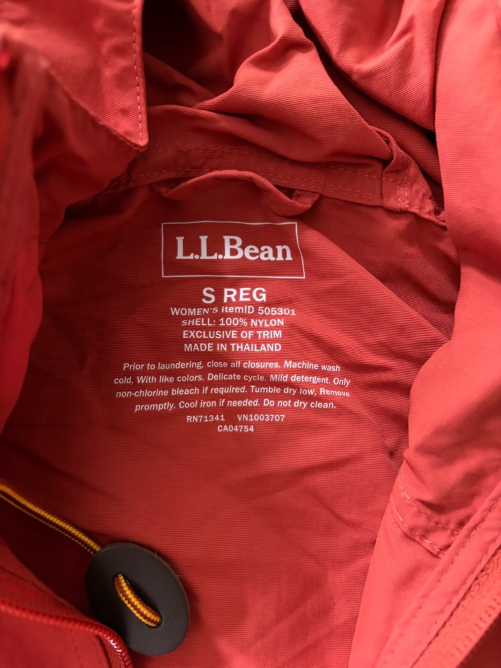 L.L. Bean Colorblock Anorak Jacket - Red, Mint, Yellow - Picture 6 of 6